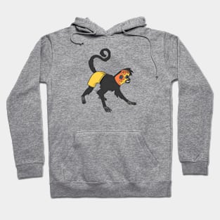 Fun & Colorful Monkey Luchador Wrestler Sketch Drawing Hoodie